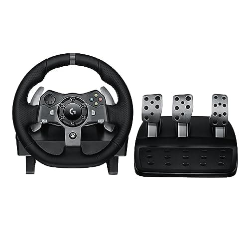 Image of Logitech G G920 Driving Force Racing Wheel and Floor Pedals, Real Force Feedback, Stainless Steel Paddle Shifters, Steering Wheel Cover for Xbox Series X|S, Xbox One, PC, Mac - Black