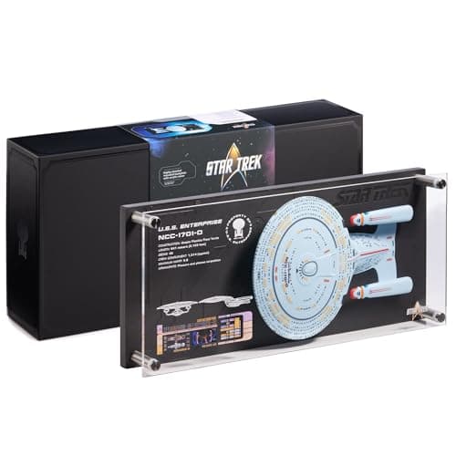 Image of Numskull Star Trek USS Enterprise NCC-1701-D Replica Plaque 15x7 (38x17.5cm) – Official Star Trek Merchandise – Wall-Mount Display Collectible