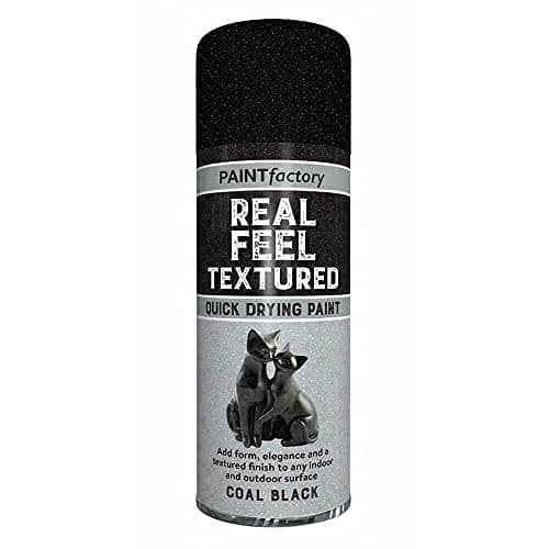 Image of Paint Factory Real Feel Textured Quick Drying Spray Paint 400ml Coal Black