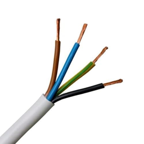 Image of 2/3/4 CORE ELECTRICAL WHITE FLEX CABLE ROUND FLEXIBLE WIRE 0.75/1.0/1.5/2.5mm2 (4 Core 1.5mm (5m))