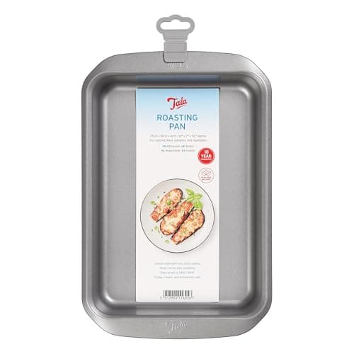 Image of Tala Medium Roaster - Non-Stick Roasting Pan with Wide Flat Handles - Even Heat Distribution Roasting Tray - Bakeware Essential - 30.8 x 20.4 x 3.86 cm
