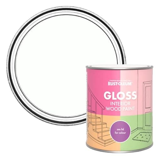 Image of Rust-Oleum White Interior Wood Paint in Gloss Finish - Chalk White 750ml