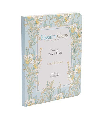 Image of Hassett Green London - Natural Cotton Scented Drawer Liners - Single Pack of 6 Sheets size 600 x 400 mm (Single)