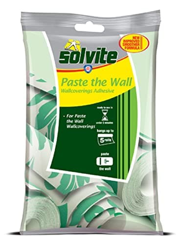 Image of Solvite Paste The Wall Wallpaper Adhesive, Strong Wallpaper Paste for Non-Woven, Vinyl & Embossed Wallpapers, Easy to Use, Covers up to 5 Rolls, 1 x 230g