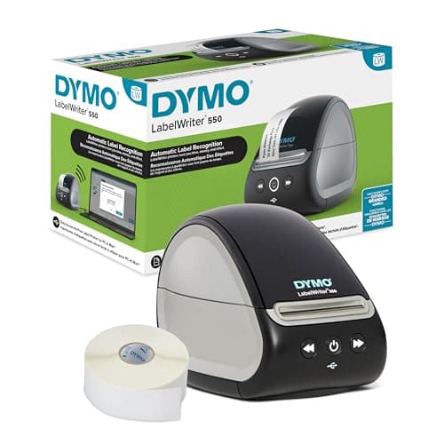 Image of DYMO LabelWriter 550 Series: Dymo-Branded Label Compatibility, Automatic Recognition, Low-Waste Printing, and Plastic-Free Packaging