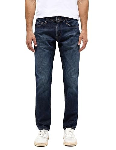 Image of MUSTANG Men's Oregon Tapered Fit Jeans Jeans, Dark Rinse Used, 34W / 30L