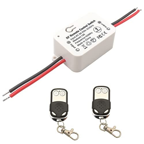 Image of DieseRC AC 240V 230V 220V Wireless Remote Control Light Switch 1500W 1 Channel 433Mhz RF Relay Receiver with 2 Transmitters Keyfob for Lamp bulb, easy to install