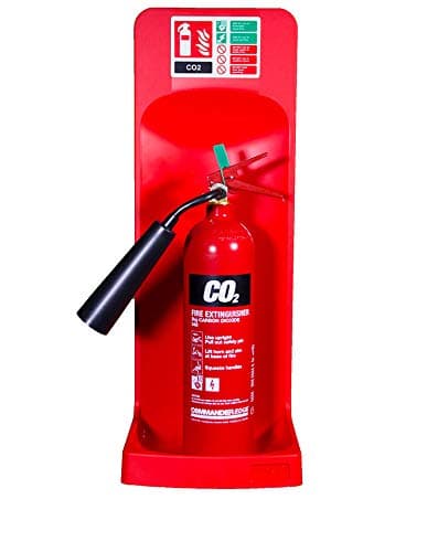 Image of Single Red Fire Extinguisher Stand - Commander