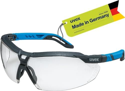 Image of Uvex i-5 Safety Glasses – Adjustable Work & Protective Glasses with 100% UV Protection, Length- and Angle-Adjustable Temples – Ideal for Construction, Laboratory, DIY & Sports
