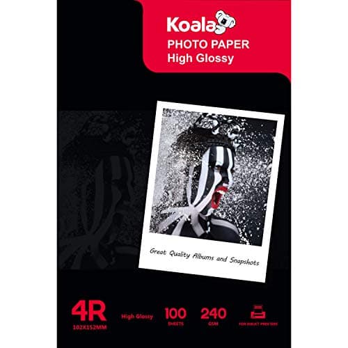 Image of KOALA Inkjet Photo Paper 6x4 '' 10x15 cm Glossy 100 Sheets 240 GSM for Canon Hp Epson Inkjet Printer