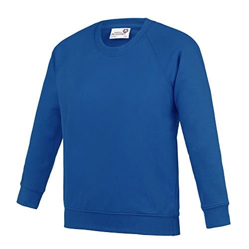 Image of AWDis Academy Childrens/Kids Crew Neck Raglan School Sweatshirt (3-4 Years) (Royal Blue)