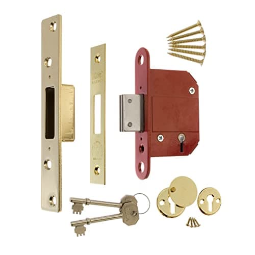 Image of ERA Fortress BS 3621 2.5-inch/ 64mm 5 Lever Maximum Security Mortice Deadlock - Brass Effect, 261-31
