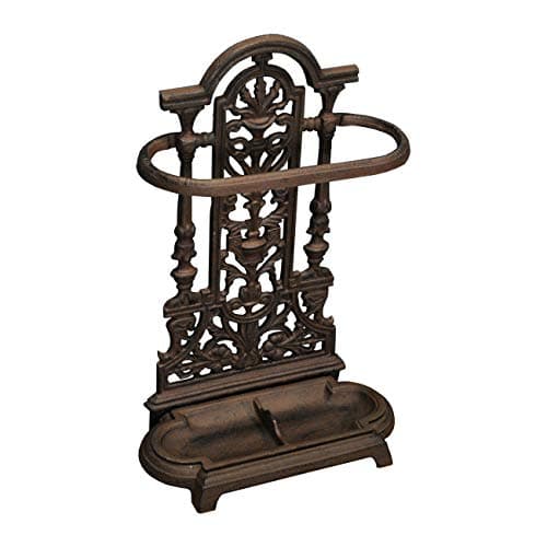 Image of Selections Cast Iron Traditional Umbrella Storage Stand with Drip Tray