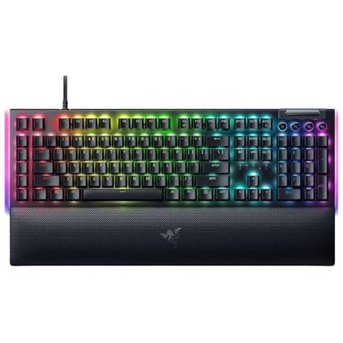 Image of Razer RZ03-04690200 BlackWidow V4 Full Size Wired Mechanical Green Switch Gaming Keyboard with Chroma RGB