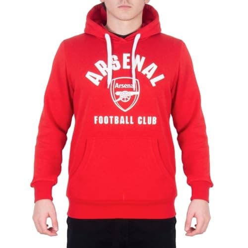 Image of Arsenal FC Official Football Gift Mens Fleece Hoody Red Small