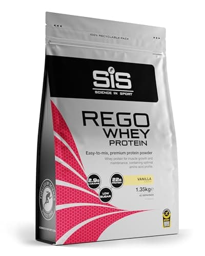 Image of Science In Sport REGO Whey Protein Powder | Muscle Building & Recovery with BCAA Amino Acids | Vanilla Flavour, 1.35 kg, 45 Servings