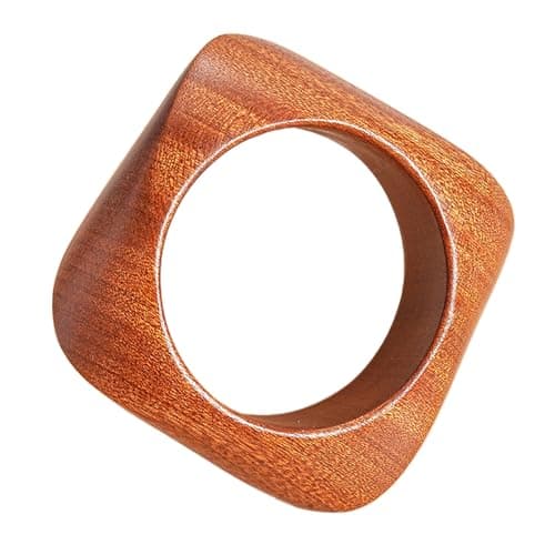 Image of TAANEY Handcrafted Geometric Wooden Lightweight Stackable Bangle for Women Everyday Casual or Formal Jewelry Wristband for Daily Wear