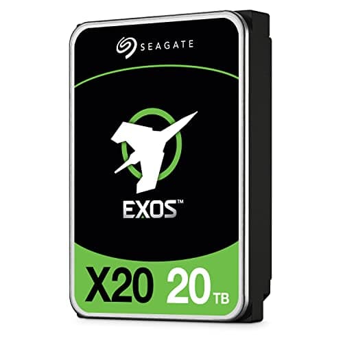 Image of Seagate Exos X20 20TB Internal Hard Drive - 3.5 Inch Hyperscale 12GB/s SAS HDD, 7,200 RPM, 2.5M MTBF, 512e and 4Kn FastFormat, Low Latency with Enhanced Caching (ST20000NM002D)