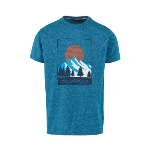 Image of Trespass Mens Casual Fit T-Shirt Printed Design QuickDry Top Idukki