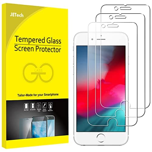 Image of JETech 3-Pack Screen Protector for iPhone SE 3/2 (2022/2020 Edition), iPhone 8/7/6s/6, Tempered Glass Film, 4.7-Inch