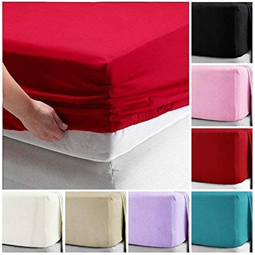 Image of Soft Flannelette Extra Deep Fitted Bed Sheet 16” (40cm) - Warm 100% Brushed Cotton Bottom Sheets (Grey, Single)