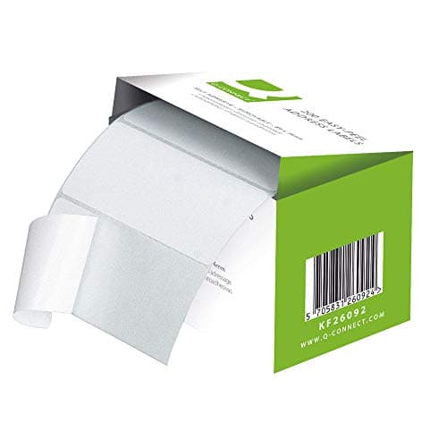 Image of Q-Connect Address Label Roll Repositionable Self Adhesive 89 mm x 36 mm White , KF26092, 200 Count ( Pack of 1)
