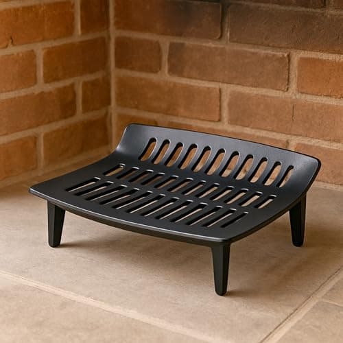 Image of Marco Paul Large Fire Grate 16 Inch Heavy Duty Cast Iron Fire Grates For Open Fires Extra Strong Black Fireplace Grate Basket For Wood And Coal Fires Fireside Accessories For The Home