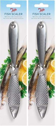 Image of Tala Fish Scaler, Multifunction Fish Scale Remover for cleaning and Preparing Fish for Cooking, Strong Durable Metal Kitchen Gadget for Easy Scaling of Fish for Cooking (Pack of 2)