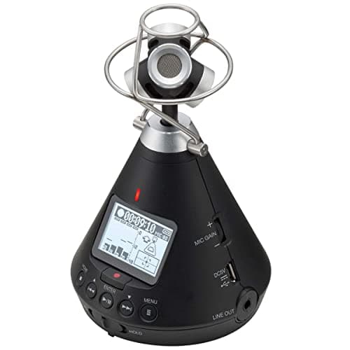 Image of ZOOM H3-VR 360° AUDIO RECORDER – Ambisonics Microphone for VR/AR – Compact 4-Channel Sound Recorder – Ideal for Music, Film, Gaming – Black