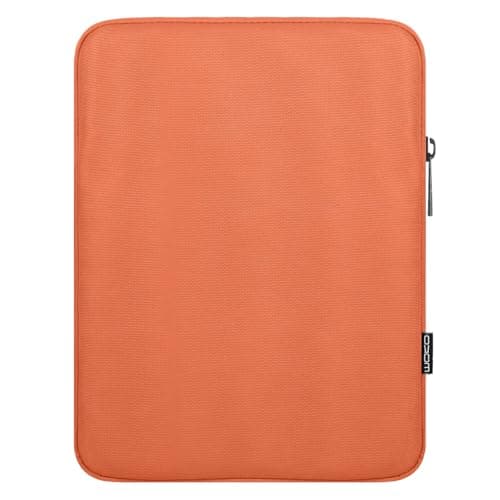 Image of MoKo 9-11 inch tablet case for iPad 11-inch A16 2025, 10.2-inch iPad 2021, Pro 11 M5, Air M3, Galaxy Tab A11+/ A9+, Protective Sleeve Bag for Pencil/Magic Keyboard, Orange