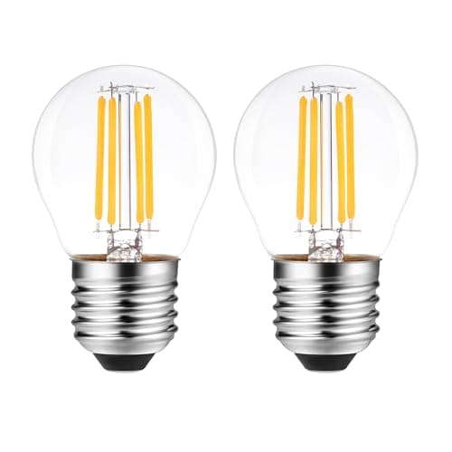 Image of Sokkldccd E27 Screw Led Bulb Warm White, G45 Large Screw Light Bulbs, 4W ES Bulb, 40W Equilavent, 2700K, Pack of 2