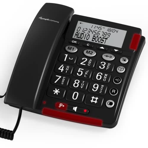 Image of Amplicomms BigTel 48 - Big Button Phone for Elderly with Caller Display - Loud Phones for Hard of Hearing - Big Number Telephone