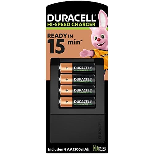 Image of Duracell 15 minutes Battery Charger with 4 AA