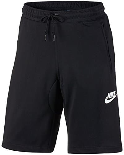 Image of Nike Men's M Nsw Av15 Flc Short - Black/Black/Black/White, Large