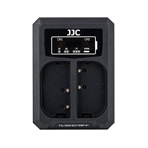 Image of JJC USB Dual Battery Charger for Panasonic GH5s GH5 GH4 GH3, Sigma sd Quattro, sd Quattro H Cameras Replaces Panasonic DMW-BLF19 Sigma BP-61