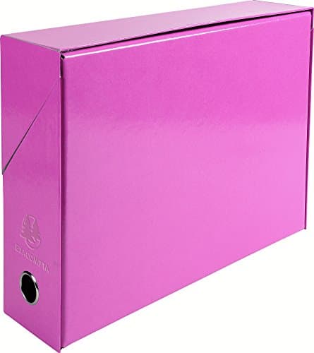 Image of Exacompta - Ref. 89929E - 1 Iderama transfer box in mass-dyed paper - 90 mm spine - Metal eyelet - For A4 format - Dimensions 25.5 x 34 x 9 cm - Random colors - Delivered assembled