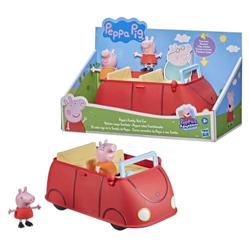 Image of Peppa Pig Peppa’s Adventures Peppa’s Family Red Car Preschool Toy, Speech and Sound Effects, for Ages 3 and Up,5.313 x 11 x 7 inches