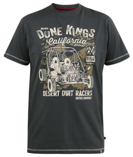 Image of D555v Plus Size Bennett 'Dune Kings Buggy' T-Shirt 6XL Khaki