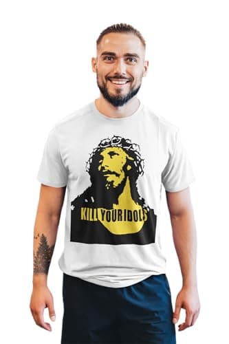 Image of Overtone T-shirts Kill Your Idols White T-Shirt As Worn by Axl Rose of Guns N Roses