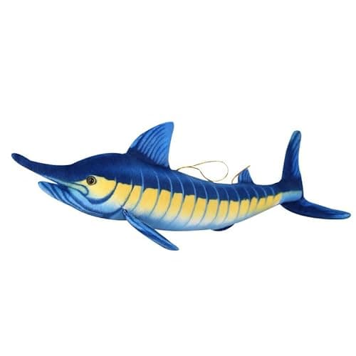Image of IPENNY 55cm/22in Clown Fish Stuffed Toy Children's Plush Cuddly Toy Realistic Sea Animals Collection Soft Snuggly Playtime Companions Pram Toy Gift for Kids (100cm-Blue Marlin)