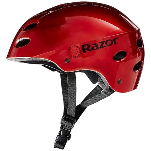 Image of Razor V-17 Youth Multi-Sport Helmet, Lucid Red