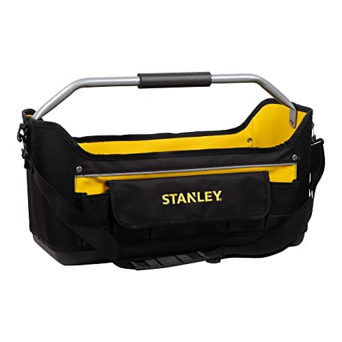 Image of STANLEY Open Tool Bag Tote, Waterproof Base, Multi-Pockets Storage Organiser with Shoulder Strap, 22 Inch, 1-70-319