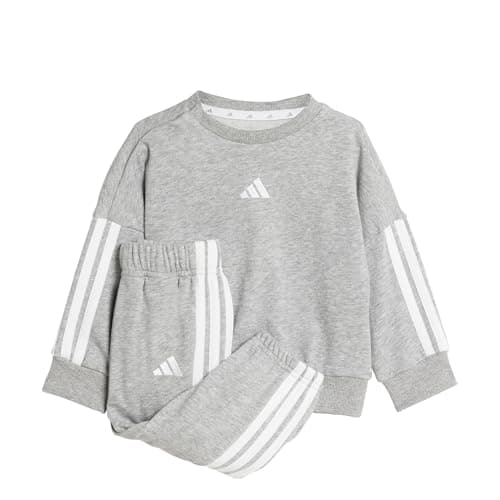Image of adidas Unisex Baby ESSENTIALS JOGGER, Medium Grey Heather/White, 3-6 Months