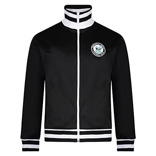 Image of Score Draw Newcastle United 1982 Retro Track Jacket Black/White Small Polyester