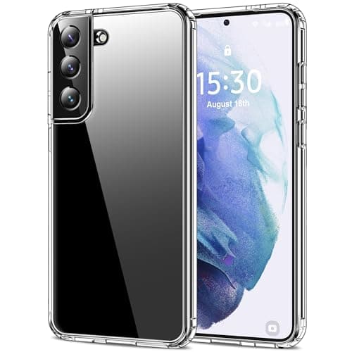 Image of HOOMIL Case for Samsung Galaxy S21+ Plus 5G 6.7-Inch, Non-Yellowing, Drop Protection, Anti-Scratch Transparent Hard Back Phone Cover - Crystal Clear