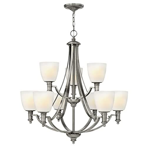 Image of Luminosa 9 Light Multi Arm Chandelier Antique Nickel Finish, E27