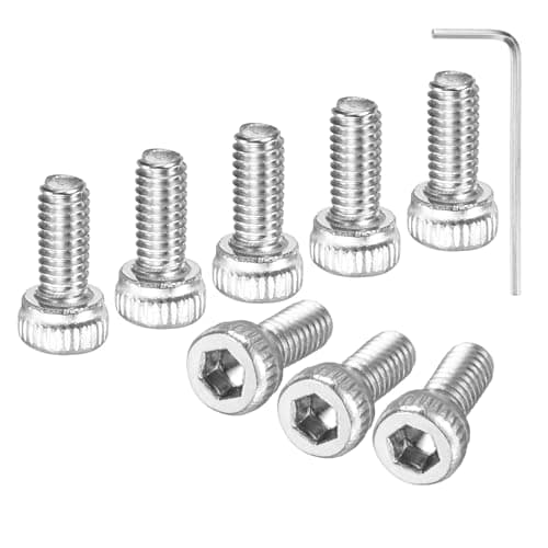 Image of M METERXITY 50-Pack M2.5 x 6mm Socket Head Cap Screws, 304 Stainless Steel Hex Machine Bolts, Allen Socket Drive Screw with Hex Wrench for Repair/DIY, Fully Threaded Fasteners Kit [Silver]