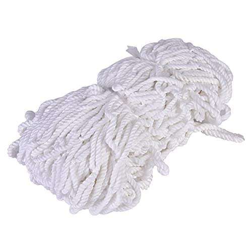 Image of Starbun Football Net - 8 x 4ft Soccer Goal Netting, White, Polypropylene