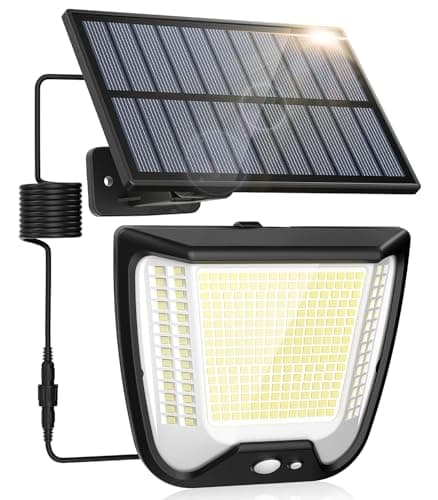Image of spqment Outdoor Solar Powered Security Lights: 288 LED Solar Outdoor Garden Flood Light 3 Motion Sensor Mode Outside Solar Panel Floodlight 270° Lighting IP65 Waterproof for Garden Shed Yard Porch