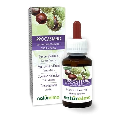 Image of Horse Chestnut (Aesculus hippocastanum) Seeds Alcohol-Free Mother Tincture Naturalma - Liquid Extract Drops 60 ml - Food Supplement - Vegan